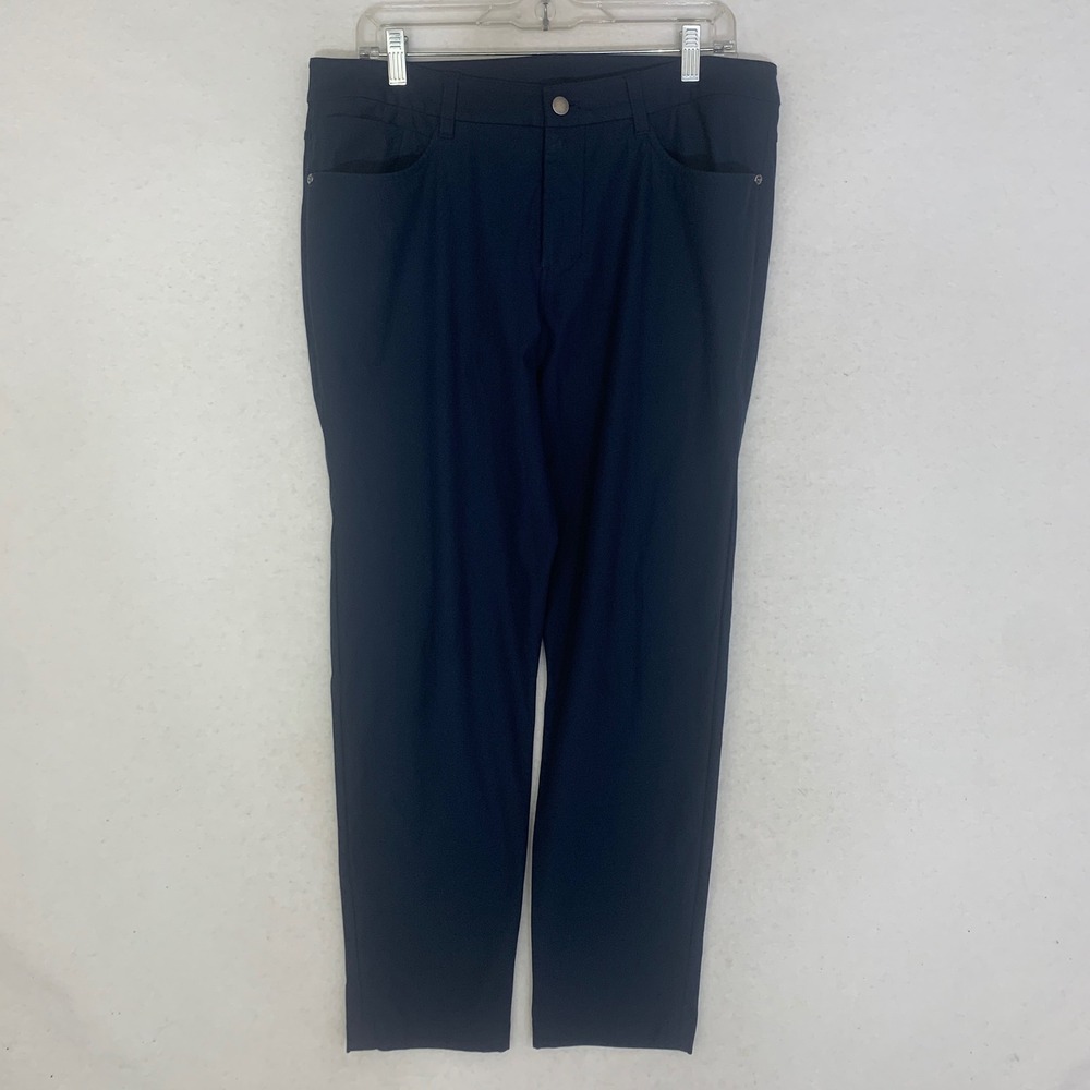 Lululemon ABC Pants Mens 34 Slim Navy Blue Chino Trousers Slacks Golf LM5AQRS